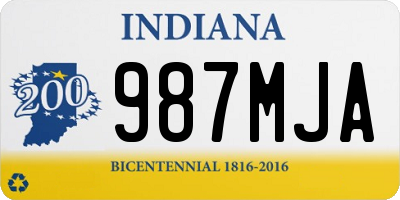 IN license plate 987MJA