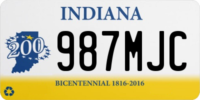 IN license plate 987MJC