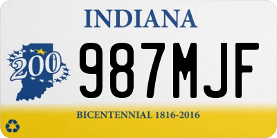 IN license plate 987MJF