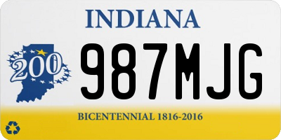 IN license plate 987MJG