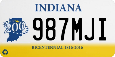 IN license plate 987MJI