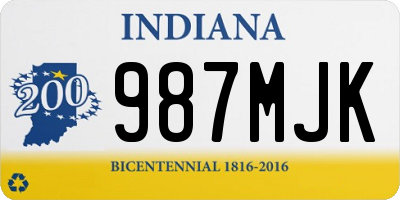 IN license plate 987MJK