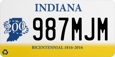 IN license plate 987MJM