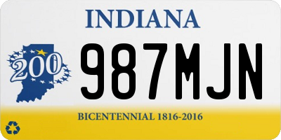 IN license plate 987MJN