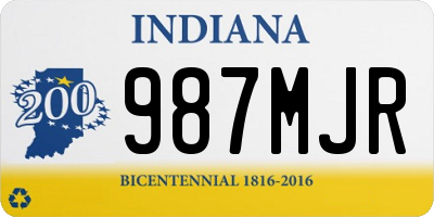 IN license plate 987MJR