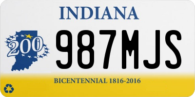 IN license plate 987MJS