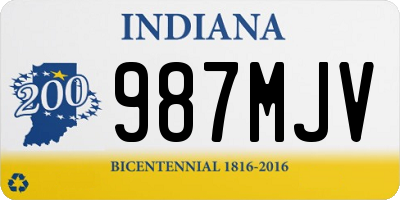 IN license plate 987MJV