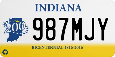 IN license plate 987MJY