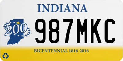 IN license plate 987MKC