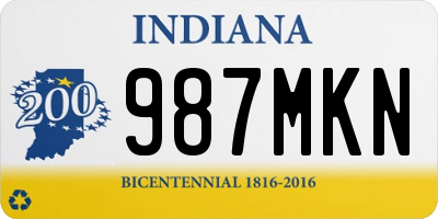 IN license plate 987MKN