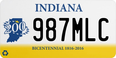 IN license plate 987MLC