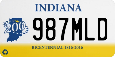 IN license plate 987MLD