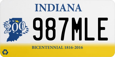 IN license plate 987MLE