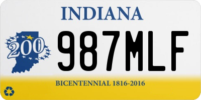 IN license plate 987MLF