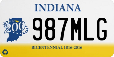 IN license plate 987MLG