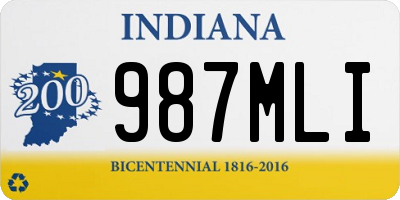 IN license plate 987MLI