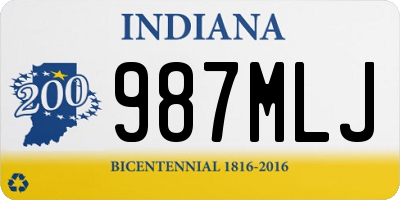 IN license plate 987MLJ