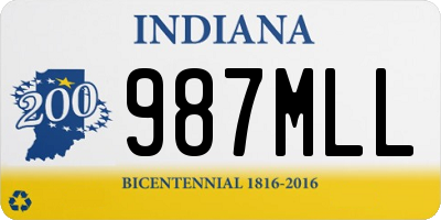 IN license plate 987MLL