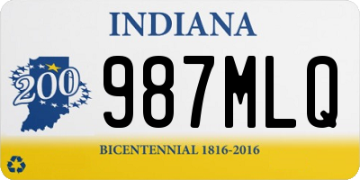 IN license plate 987MLQ