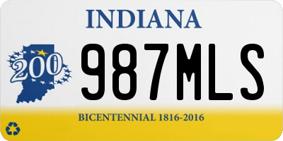 IN license plate 987MLS