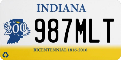 IN license plate 987MLT