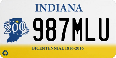 IN license plate 987MLU