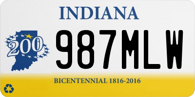 IN license plate 987MLW