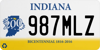 IN license plate 987MLZ