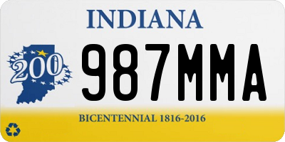 IN license plate 987MMA