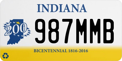 IN license plate 987MMB