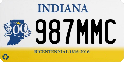 IN license plate 987MMC