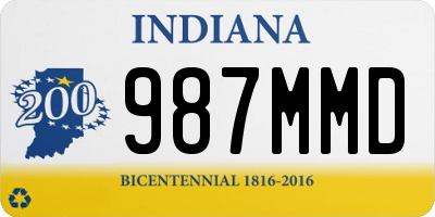 IN license plate 987MMD