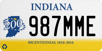 IN license plate 987MME