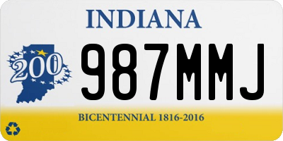 IN license plate 987MMJ