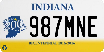 IN license plate 987MNE