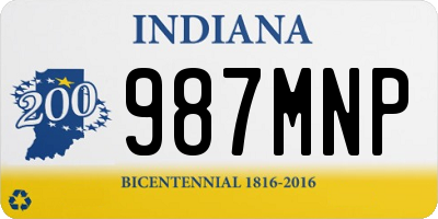 IN license plate 987MNP