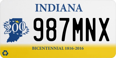IN license plate 987MNX