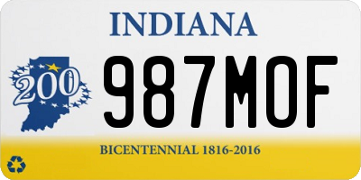 IN license plate 987MOF