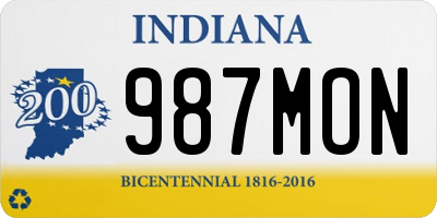 IN license plate 987MON