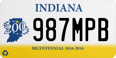 IN license plate 987MPB