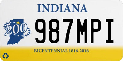 IN license plate 987MPI