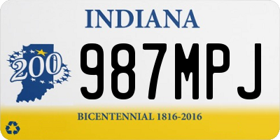 IN license plate 987MPJ