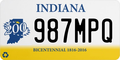 IN license plate 987MPQ