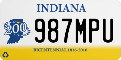 IN license plate 987MPU