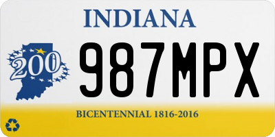 IN license plate 987MPX