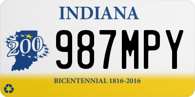 IN license plate 987MPY