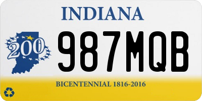 IN license plate 987MQB