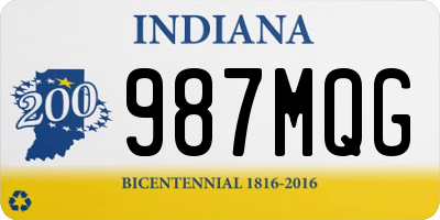 IN license plate 987MQG