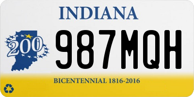 IN license plate 987MQH