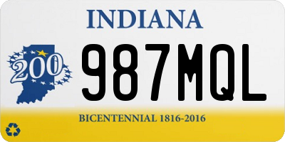 IN license plate 987MQL